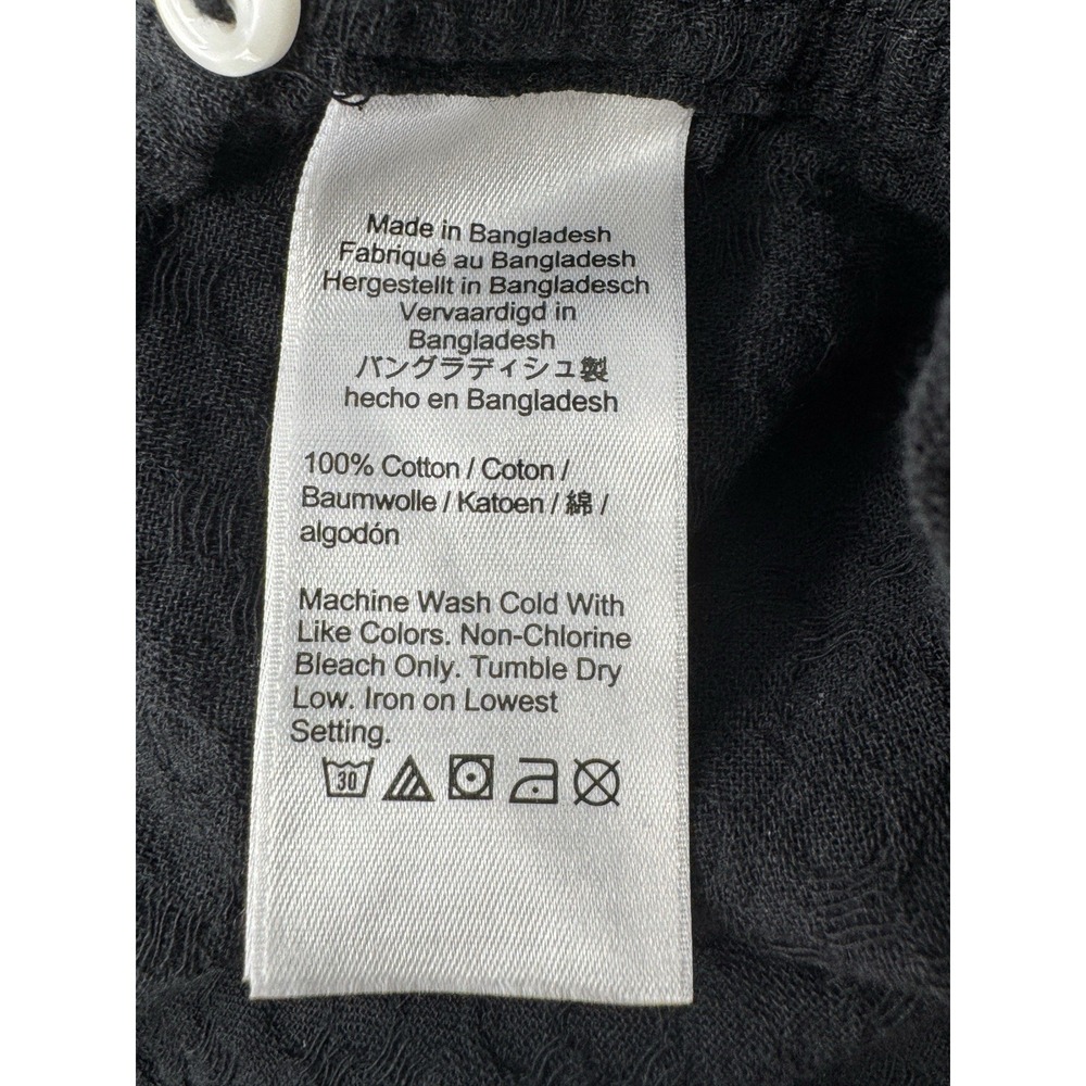 VTG J Crew Mens Black Textured Short Sleeve Button Up Shirt SZ S 90s‎ Sportswear - Picture 4 of 4